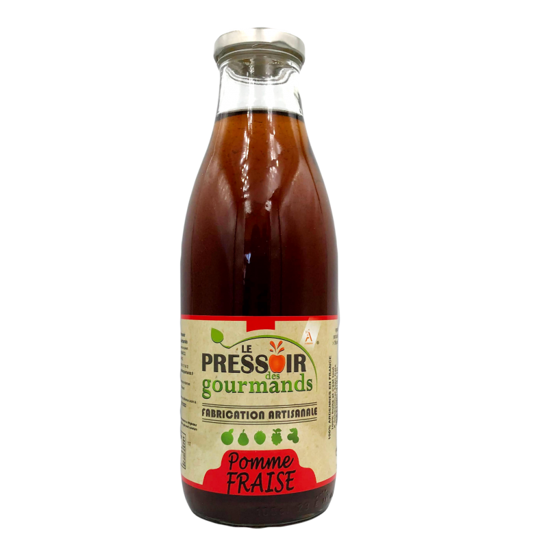 Jus de pomme fraise