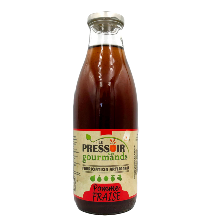 Jus de pomme fraise