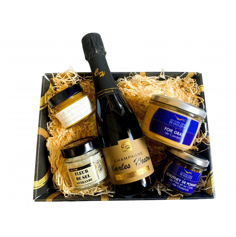 Coffret cadeau Champagne et foie gras - BienManger Paniers Garnis