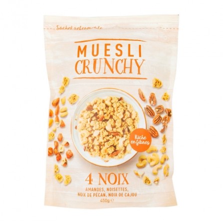 Muesli 4 Céréales et Fruits Bio Grillon D'Or 500g - La Fourche