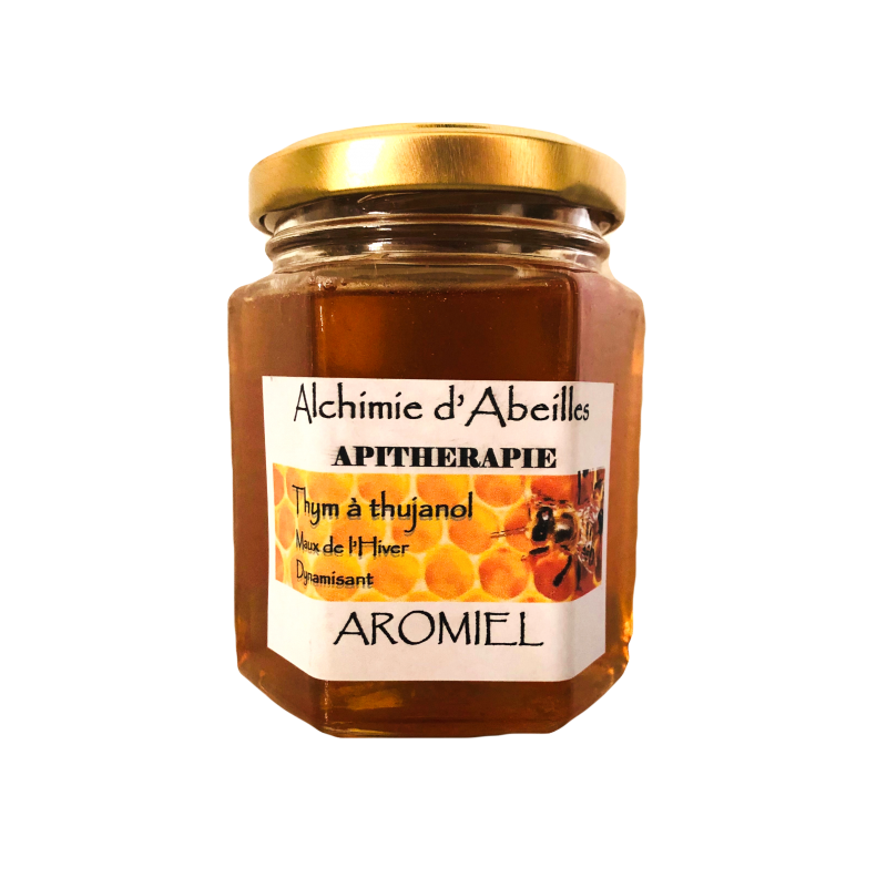 Miel à l'huile essentielle de thym à thujanol 240g - Miels & produits de la  ruche - Acheter sur Le Pressoir des Gourmands