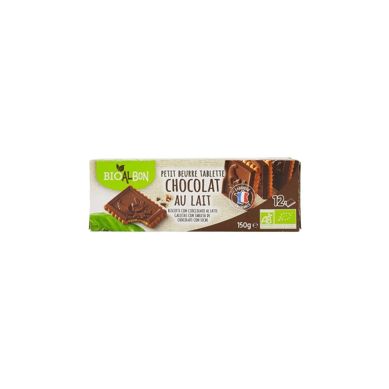 Biscuits Petit Beurre, tablette de chocolat Bio 150gr